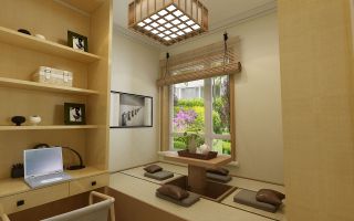日式风格68平米二居室茶室榻榻米装修效果图