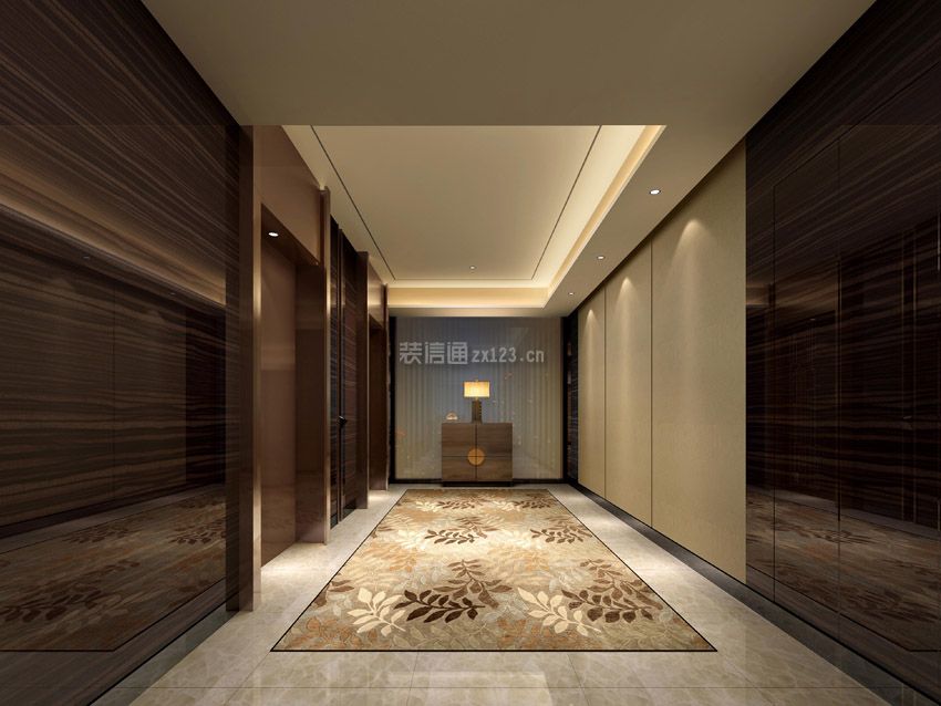 70000平米国际会议大酒店走廊装修效果图