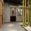 中式风格70平米茶馆过道装修效果图