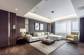 2020简约的客厅木地板效果图 转角沙发效果图 转角沙发摆放效果图