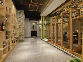 中式风格70平米茶馆走廊装修效果图