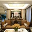 130平米现代风格三居客厅沙发设计图片