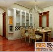 锦城小区大平层176平简欧风格餐厅嵌入式墙柜设计