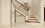 160平米现代欧式四居室楼梯间照片墙家装效果图