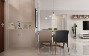 现代北欧风格57平两居餐厅餐椅设计效果图