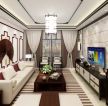 新中式风格85平两居客厅背景墙装潢效果图