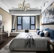 新中式风格绵阳别墅卧室床头背景墙装修图片