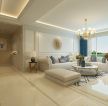 现代欧式风格153平米四居客厅沙发墙布置效果图