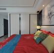新中式风格120平米婚房卧室布置图片