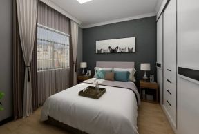 现代风格87平二居室卧室台灯设计效果图