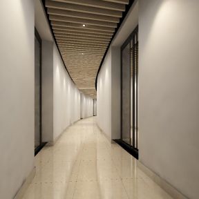 现代风格2800平米办公室走廊装修效果图