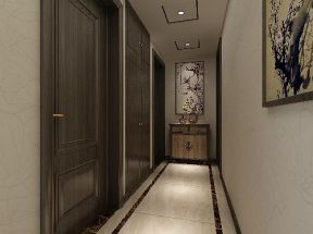 新中式风格房屋室内过道设计效果图片