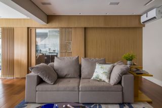 170平米大户型客厅双人布艺沙发装修摆放图片