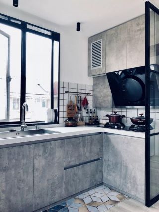 50平米北欧风格小户型厨房橱柜装修图片
