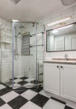 85平米三居室房屋书卫生间淋浴室瓷砖设计图片