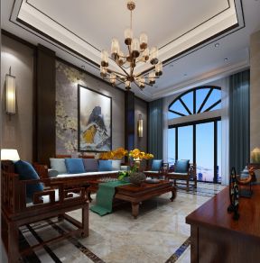  中式客厅设计 中式客厅装潢设计效果图