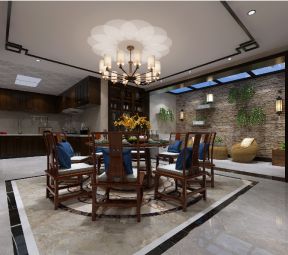 南宁江湾山语城2023中式餐厅装饰设计图 