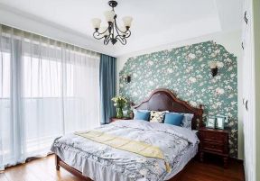  2020卧室床头壁纸背景墙设计 卧室床头壁纸背景墙效果图 卧室床头壁纸效果图