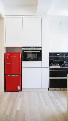 北欧风格家庭厨房白色装潢设计图片2023