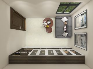 87平米现代简约三室房间收纳柜装修效果图