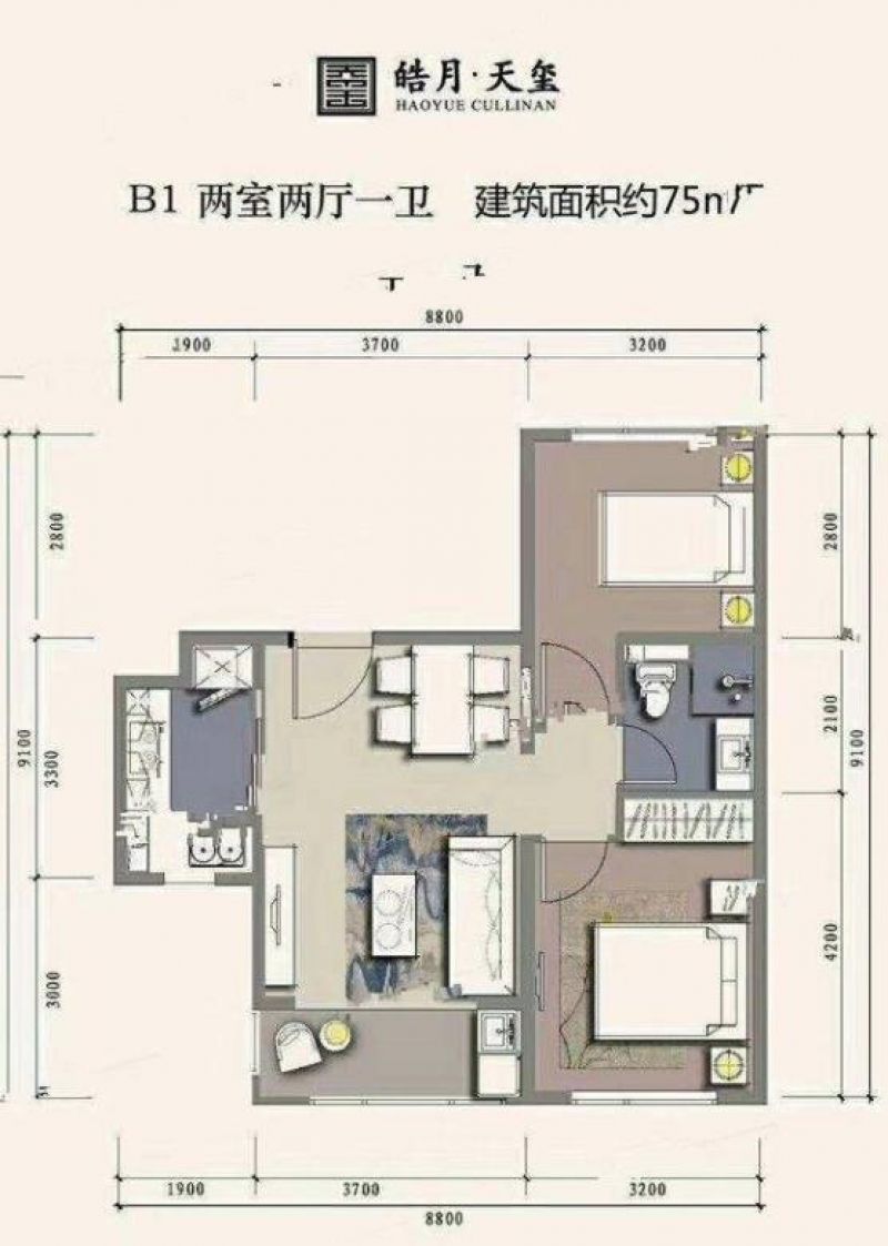 皓月天玺户型图