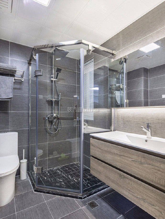 2020卫生间淋浴装修效果图 2020卫生间淋浴隔断墙设计 
