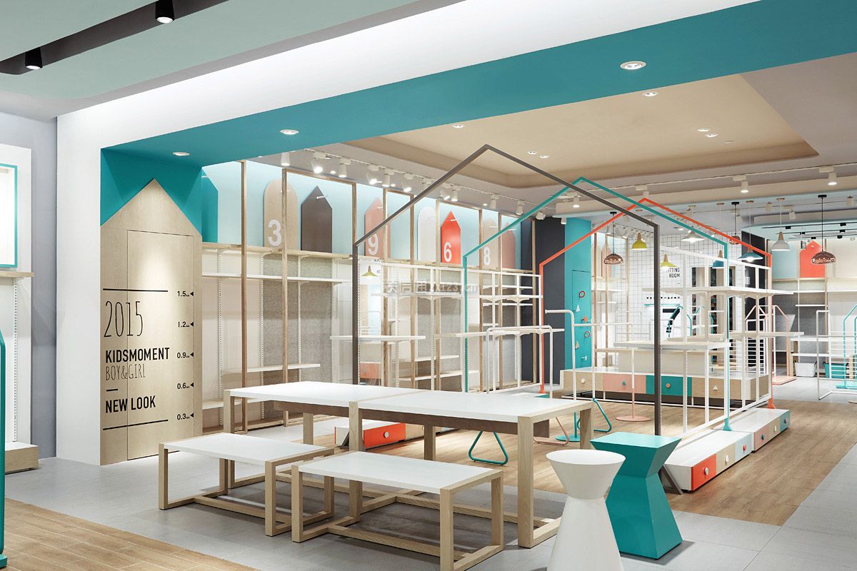 简约风格340平米儿童娱乐店铺灯光装修效果图