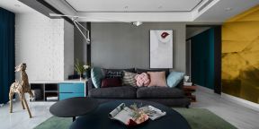 北欧风格客厅装修图片 北欧风格客厅家具 双人沙发效果图