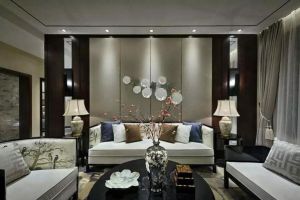 新中式客厅设计方案 沙发墙是一个客厅的视觉焦点