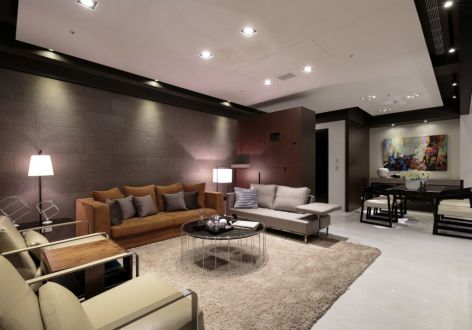 雅荷紫金阳光79㎡现代两居室装修案例