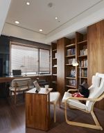 现代风格书房飘窗书桌设计效果图大全