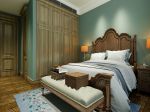 美式古典风格190平米四居卧室实木衣柜装潢效果图