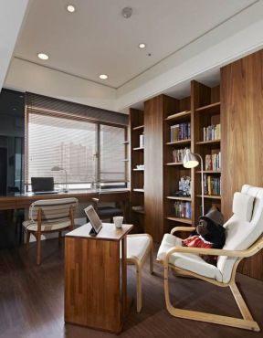 现代风格书房飘窗书桌设计效果图大全