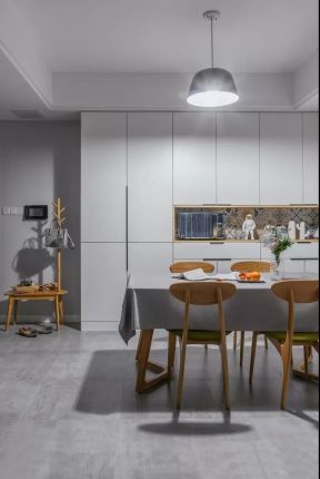 北欧风格90平米两居室餐厅餐桌椅装饰图片