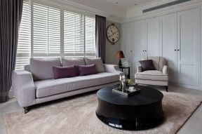 美式风格家装客厅沙发摆放设计效果图片