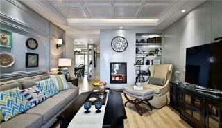 美式风格家庭小客厅装修布置效果图欣赏