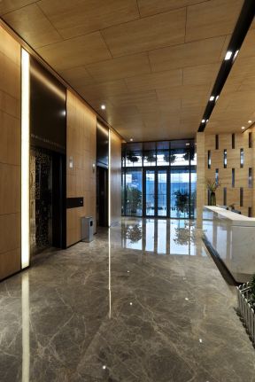 现代风格1200平米公司写字楼电梯口设计图片