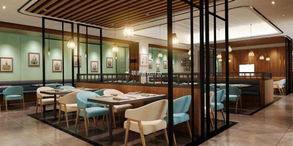 米诺士茶餐厅混搭风格500㎡设计方案