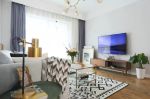 91平米北欧风格二居客厅电视柜设计图片