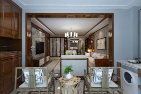 127平米新中式风格三居室客厅沙发椅家装效果图