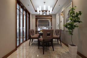 127平米新中式风格三居室餐厅吊顶家装效果图