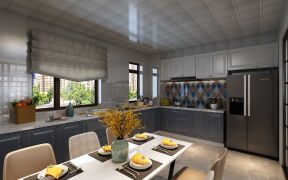 90平米现代风格二居室厨房背景墙装潢效果图