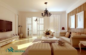 147平米现代欧式风格二居客厅茶几装饰效果图