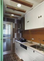 91平米简约美式风格二居厨房设计图片