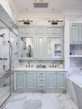 2020法式卫生间别墅图片欣赏 卫生间浴室柜图片