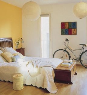 日式风格65平米小户型卧室布置图片