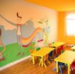 高端幼儿园教室彩绘背景墙装修图片一览