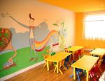 高端幼儿园教室彩绘背景墙装修图片一览
