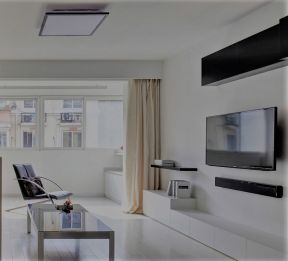 现代风格89平米二居客厅茶几搭配装修图片