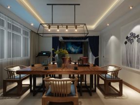 新中式风格300平米别墅茶室装修效果图